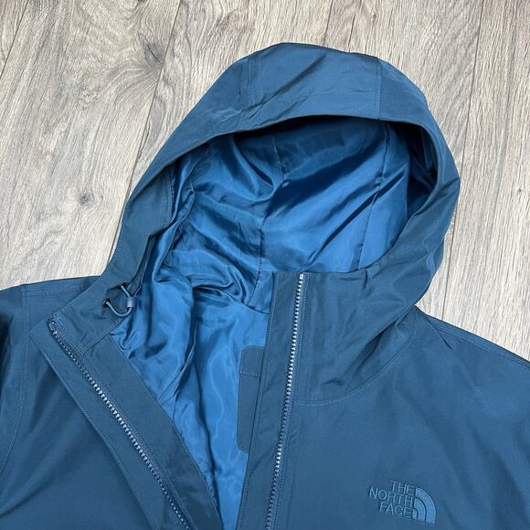 The North Face Daybreak Rain Parka Size Large Womens Midnight Petrol Blue $180 - Picture 7 of 13